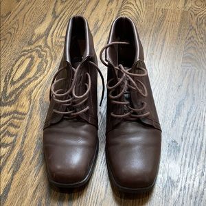 Brown ankle booties